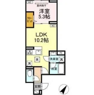 セレスティア下丸子【1階】の間取り