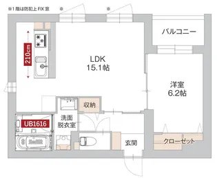 サン・ユイット【2階】の間取り