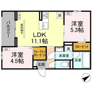アルスフィルド相模原【3階】の間取り