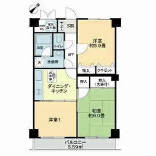 ライオンズマンション戸塚第5【2階】の間取り