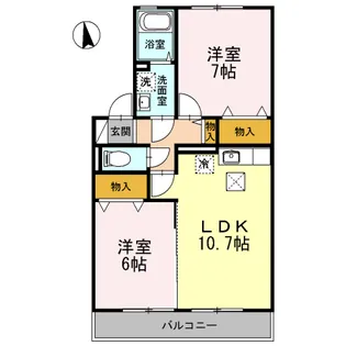 ラマージュI【1階】の間取り