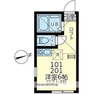 ユナイト追浜オルレアン【1階】の間取り