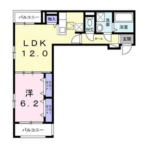 ベーネ・ウノ【1階】の間取り