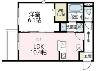 ヴァローレⅤ【203号室号室】の間取り