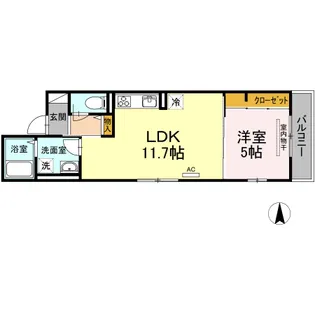 サンモール クレスト【2階】の間取り
