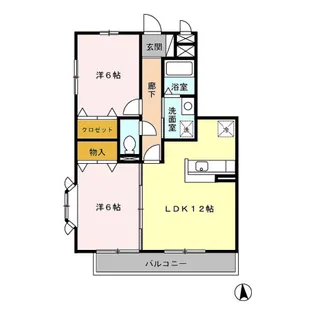 サザンクロス【2階】の間取り