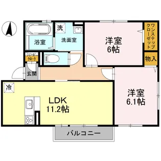エトワールM B棟【2階】の間取り