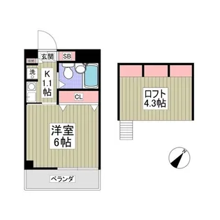 ライフインキシヤ【4階】の間取り