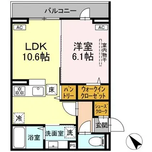 D PAINA 登戸II【1階】の間取り