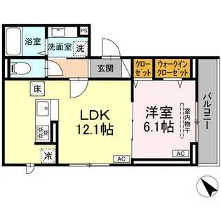 D PAINA 登戸II【1階】の間取り