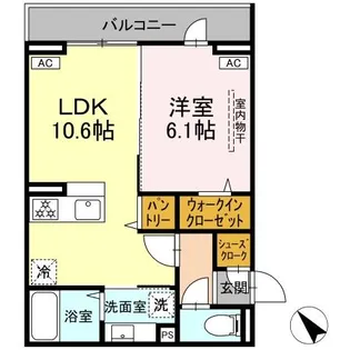 D PAINA 登戸II【3階】の間取り