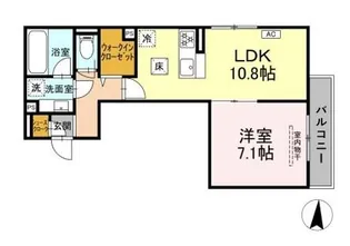 エミエール東成瀬【1階】の間取り