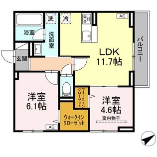 D PAINA 生田【3階】の間取り