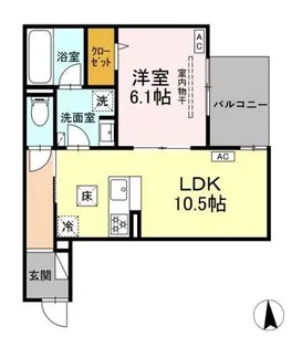 エスペリア栄町【1階】の間取り