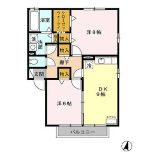 リビングタウン大和南 B【2階】の間取り
