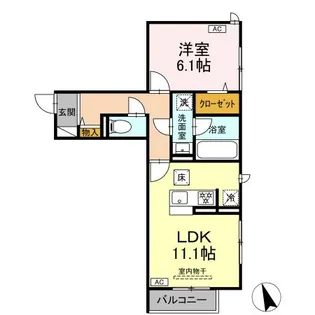 グランガーデン弘明寺【1階】の間取り