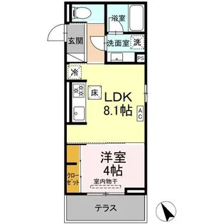 D’Bless和田町【1階】の間取り