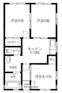 シャトルK【1階】の間取り