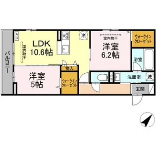 レヴリ広野【3階】の間取り