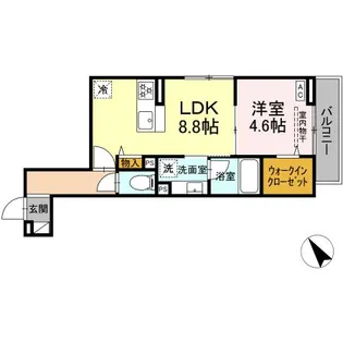 DーBLOOM COURT【1階】の間取り