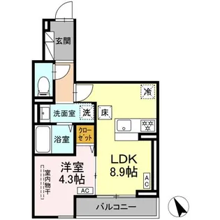 D PAINA 鷺沼【1階】の間取り