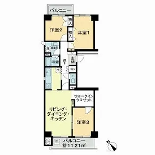 ニューシテイ東戸塚南の街壱号館【10階】の間取り