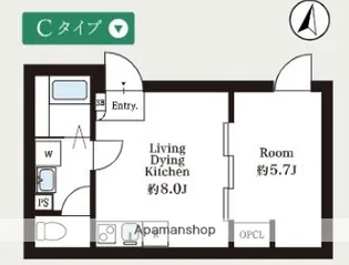 プライムスクエア池上【3階】の間取り