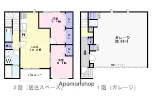 HERITAGE THE RESIDENCE【103号室】の間取り