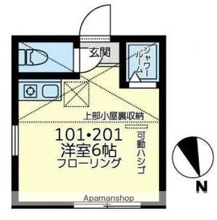 ユナイト安針ネイマール(右側)【2階】の間取り