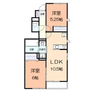 ラーデン桜【1階】の間取り