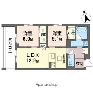 コン・フィオ—レ【1階】の間取り