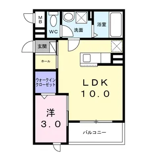 カーサ アヴァンツァーレ【2階】の間取り