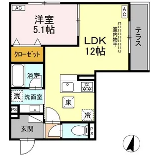 ブルマーレ湘南台【1階】の間取り