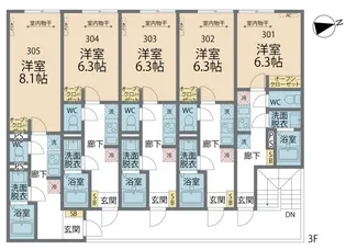 ポーラスター橋本【303号室号室】の間取り
