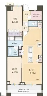 ブランズ中央林間【7階】の間取り