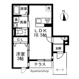 FORESTⅢ西寺尾【1階】の間取り