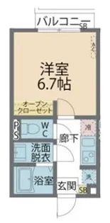 カインドネス橋本EAST【103号室号室】の間取り