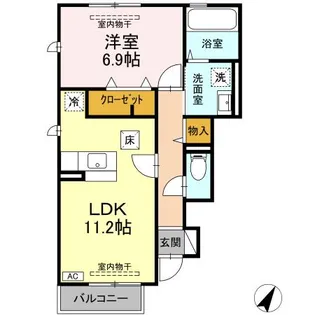 リールセゾンC【1階】の間取り