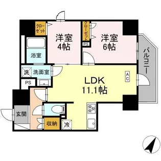 K.H.Mビル【8階】の間取り