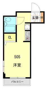 ヴァンハウス吉野町【5階】の間取り