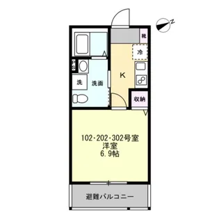 ベイフォンテ辻堂【1階】の間取り