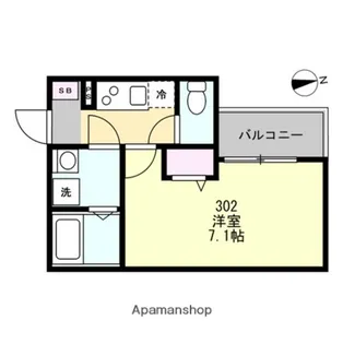 ベイルームフォレスト江田【3階】の間取り