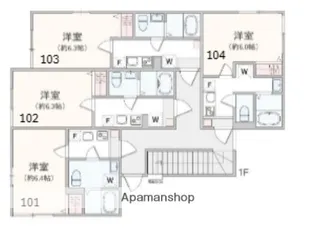 アザーレ・パッシオ上大岡【1階】の間取り