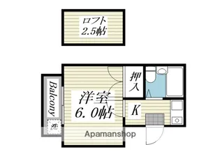 ゼフィランサス衣笠【106号室】の間取り