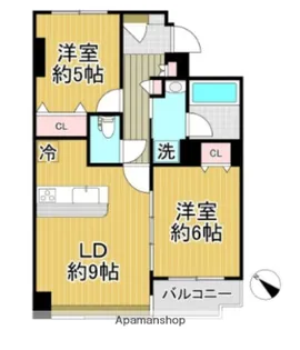 オーベル横浜戸部本町【6階】の間取り