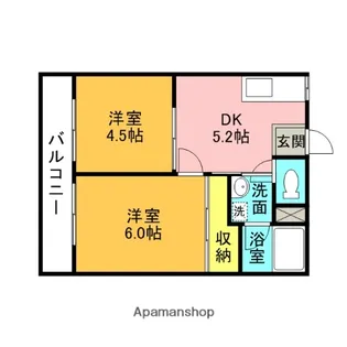 神奈川県横浜市港北区大曽根3丁目【アパート】の間取り