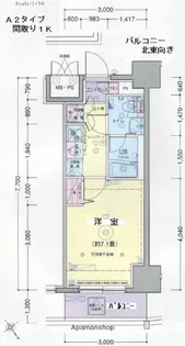 グランフォース横浜伊勢佐木町【5階】の間取り