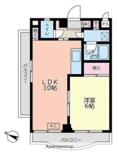 HIKARIマンションPARTⅠ【4階】の間取り