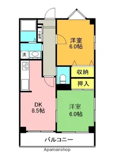 青山コーポA【3階】の間取り