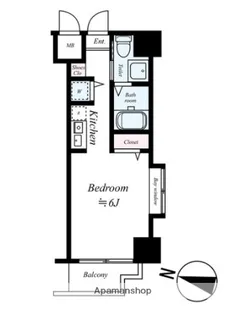グリフィン横浜・ポートサイド【2階】の間取り